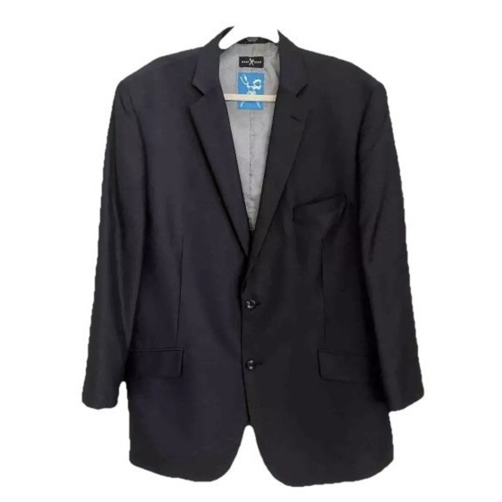 Marc Ecko Sports Coat Men 38R Black pinstripe Button
